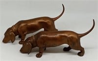 (M) Metal Dachshund Statues approximately 9".