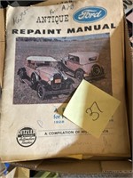 ANTIQUE FORD REPAINT MANUAL / AS IS / IN POOR