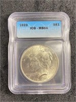 1923 MS 64 Perace Silver Dollar