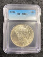 1923 MS 64 Perace Silver Dollar