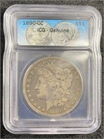 1890 MS 63 Carson City Morgan Silver Dollar