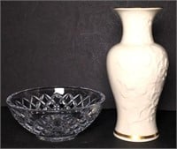 Waterford Crystal Nut Bowl & Lenox Vase