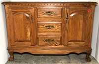 Ball & Claw Foot Buffet with Three Drawers &