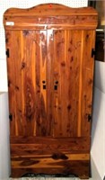Vintage Cedar Armoire with Hanging Rod