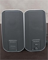 Pair Sony Speakers Approx 8" Tall