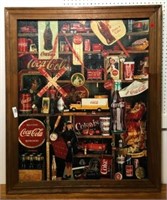 Coca-Cola Puzzle in Wood Frame
