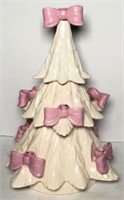 Ceramic Christmas Tree with Pink Bows