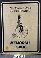 18x24 Metal NW OH Rivers Council Mem. Trail Sign