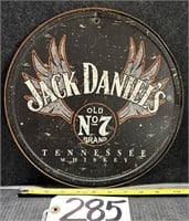 Oval Jack Daniels No. 7 Whiskey Advertising Sign