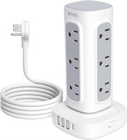 New TROND Tower Power Bar with Surge Protector,