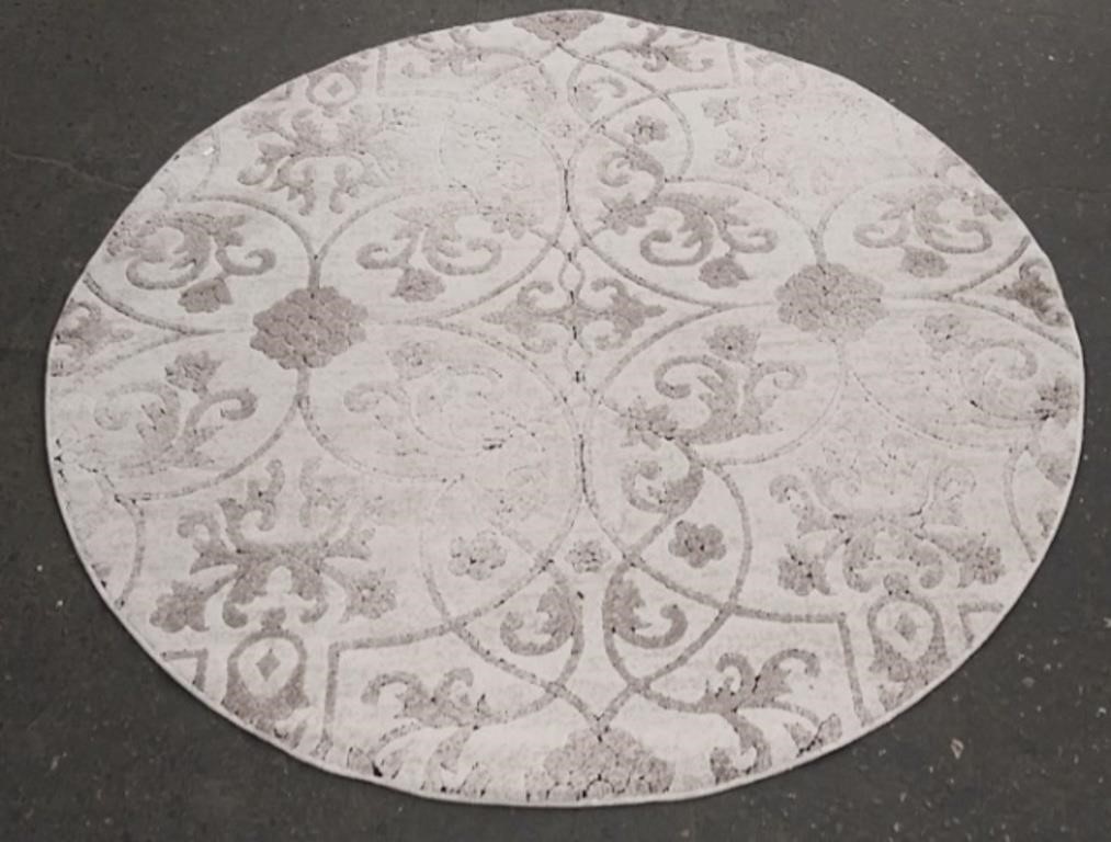 Round Sculpted Area Rug 5'0