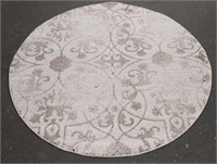 Round Sculpted Area Rug 5'0
