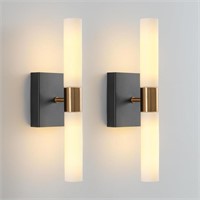 Appears NEW! $105 KUZZULL wall lamps Black & brass