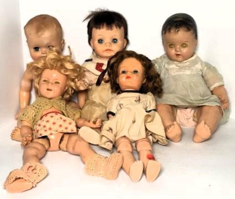 Vintage Baby Dolls- Lot of 5- Ideal & More