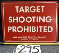 Metal Target Shooting Prohibited Park Sign