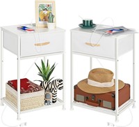 Appears NEW! $112 White Nightstand Set of 2 with