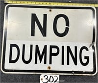 Metal No Dumping Sign