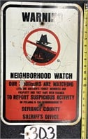 Metal Neighborhood Watch Sign