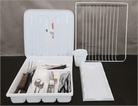 Box Kitchen Items-Flatware, Drain Pan, Misc