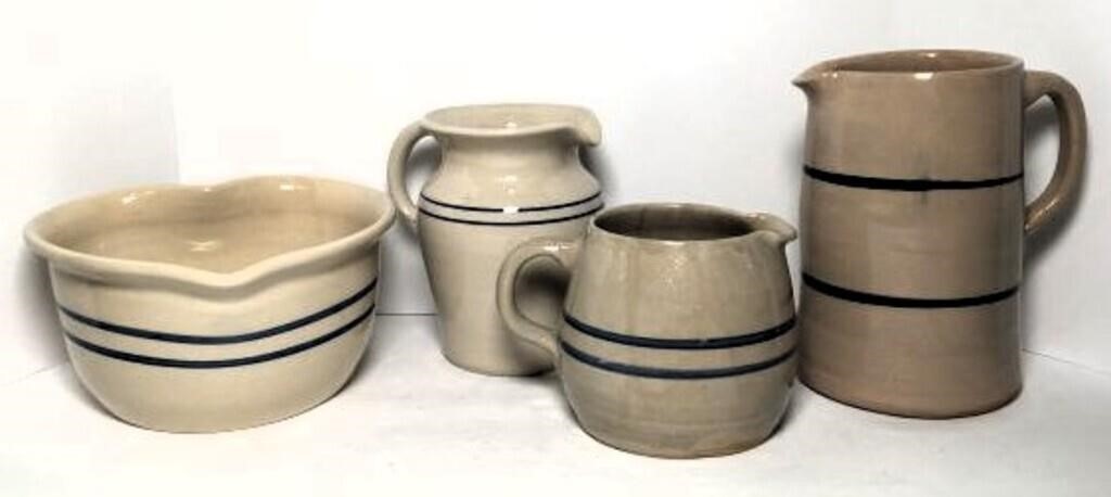 Crock Bowls & Pitchers- Marshall Pottery & More
