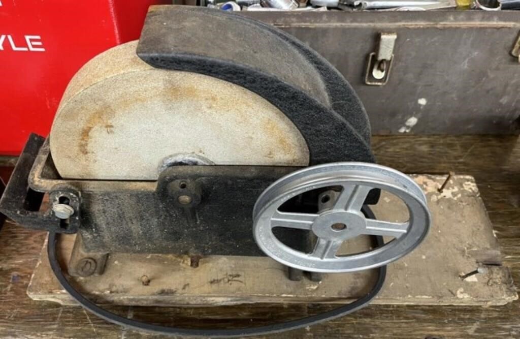 Vintage Grinding Wheel Setup
