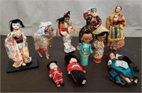 Lot of Asian, Middle Eastern Dolls & European