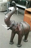 Large Elephant, Not Solid Wood, 1 Tusk Is Loose