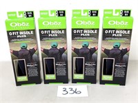 4 New Oboz O Fit Insoles - Size 8.5-9.5M / 10-11W