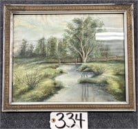 11x14 D Hayes Framed Watercolor Painting