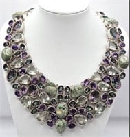 Sterling Silver & Semi- Precious stone Necklace