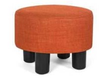 Round Footstool Small Upholstered Ottoman