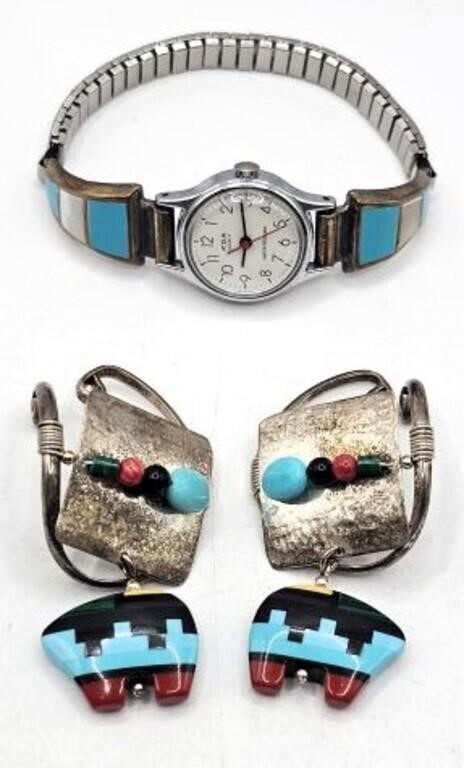 Acqua Watch with Sterling Turquoise & Mother of