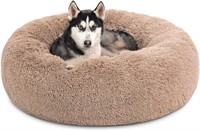 Bedsure Plush Dog Bed, 36in, Camel