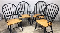 4 Wooden Blue Chairs M11A