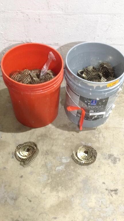 Two 5 Gal Buckets of Nails.  Z14A