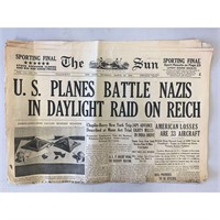 The Sun Original Vintage 1944 Newspaper