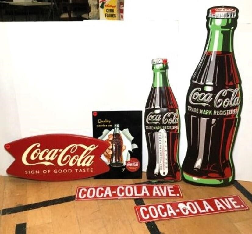 Coca-Cola Tin Signs- Lot of 6