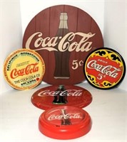 Coca-Cola Tin & Wood Signs and Clock