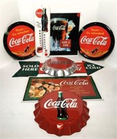 Coca-Cola Tin Thermometer, Bottle Cap Signs