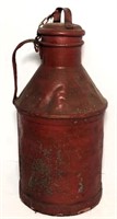 Vintage Metal Oil Can with Hinged Top