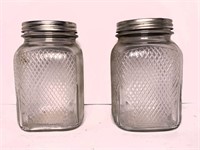 Vintage Lidded Jars- Lot of 2