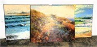 Kenneth John Oil on Canvas Paintings- Lot of 3