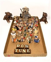 Large Selection of Bear Figurines & Wooden Blocks