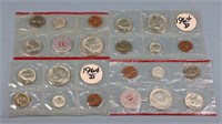 US 1959-D Mint Set, (3) 1964-D Mint Sets