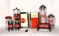 Coca- Cola Shakers, Napkin Holders, Straw Holders