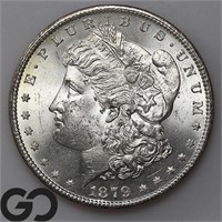 1879-S Morgan Silver Dollar, Near Gem BU Bid: 90