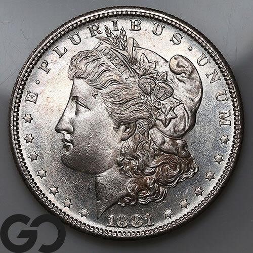 1881-S Morgan Dollar, Near Gem BU PL Bid: 198