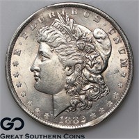 1882-CC Morgan Silver Dollar, Details, BU Bid: 290