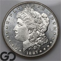 1887 Morgan Silver Dollar, BU++ PL Bid: 145