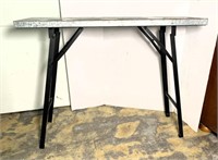 Forloh Galvanized Metal Top Folding Table